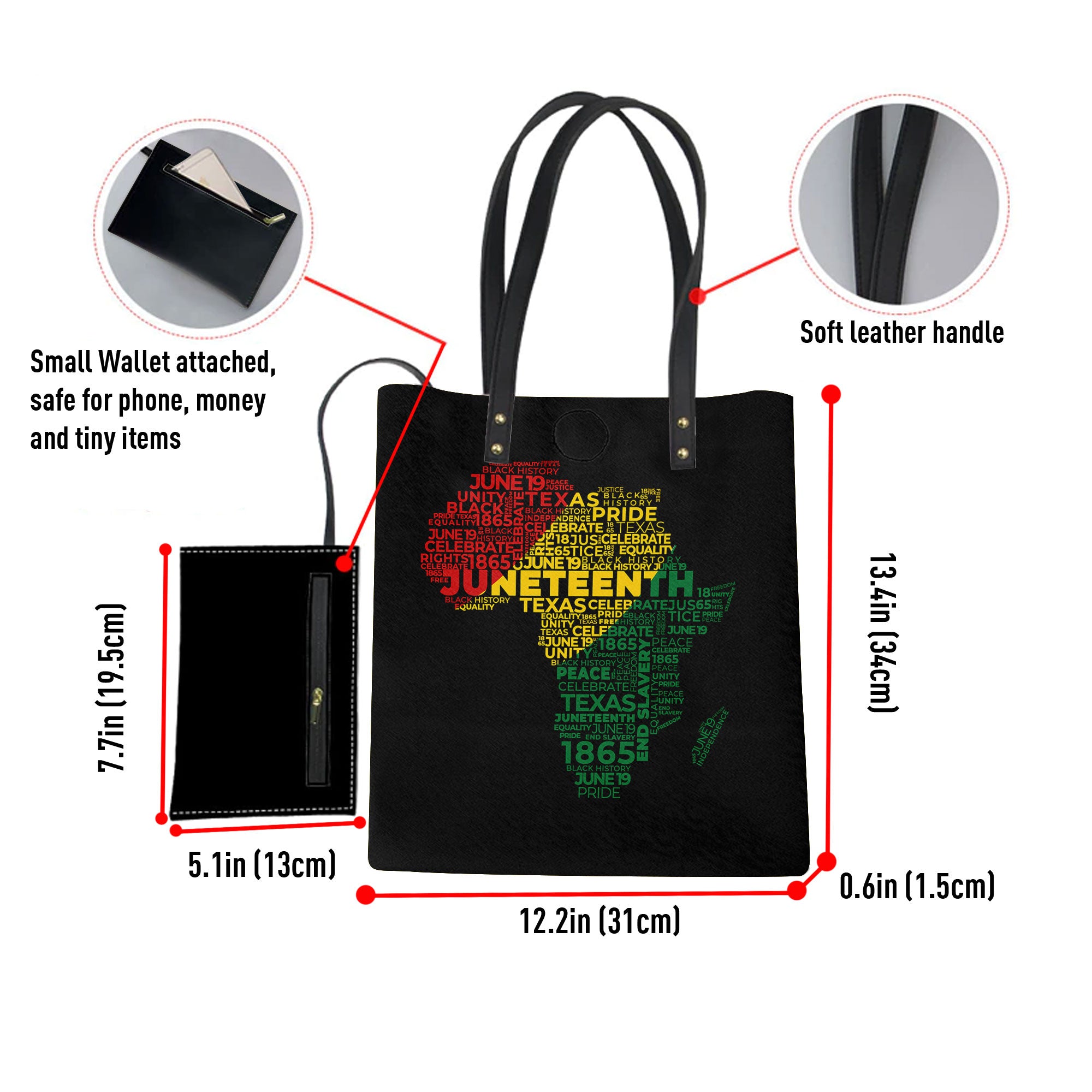 Freedom Rises Leather Ordinary Tote Bag