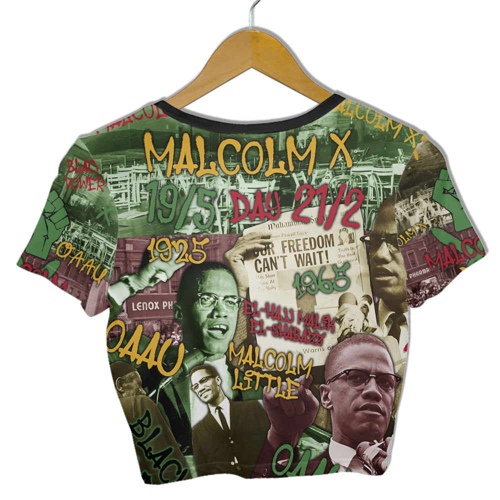Malcolm X Croptop T Shirt