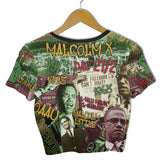 Malcolm X Croptop T Shirt