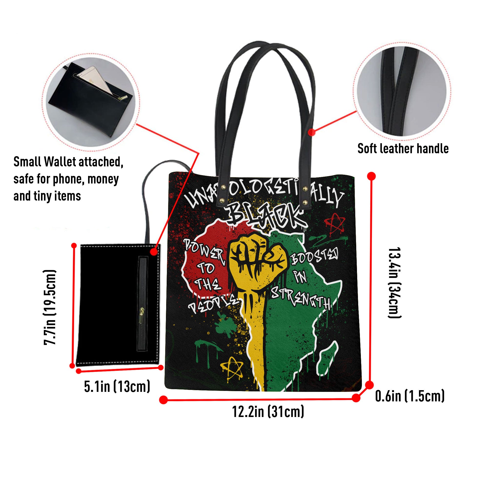 Power In Our Roots Leather Ordinary Tote Bag