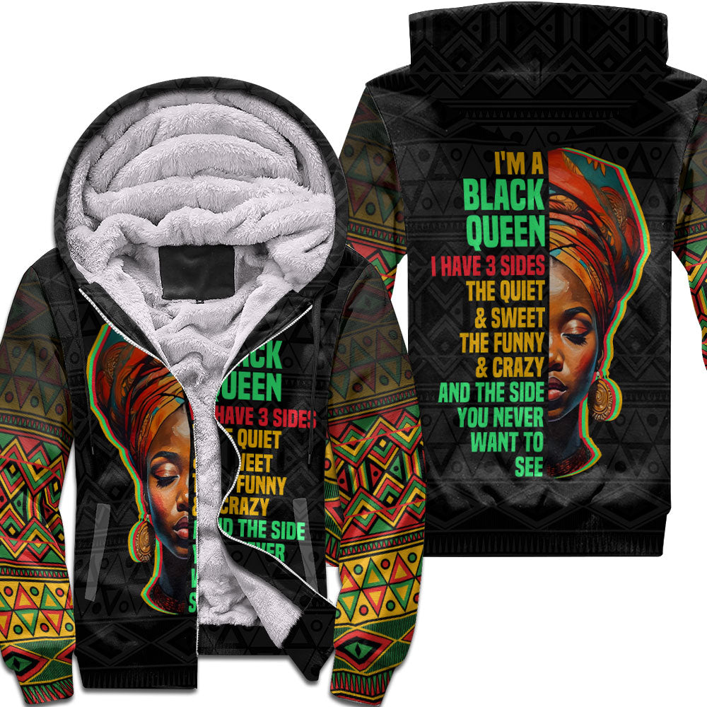Queen Black Sherpa Hoodie
