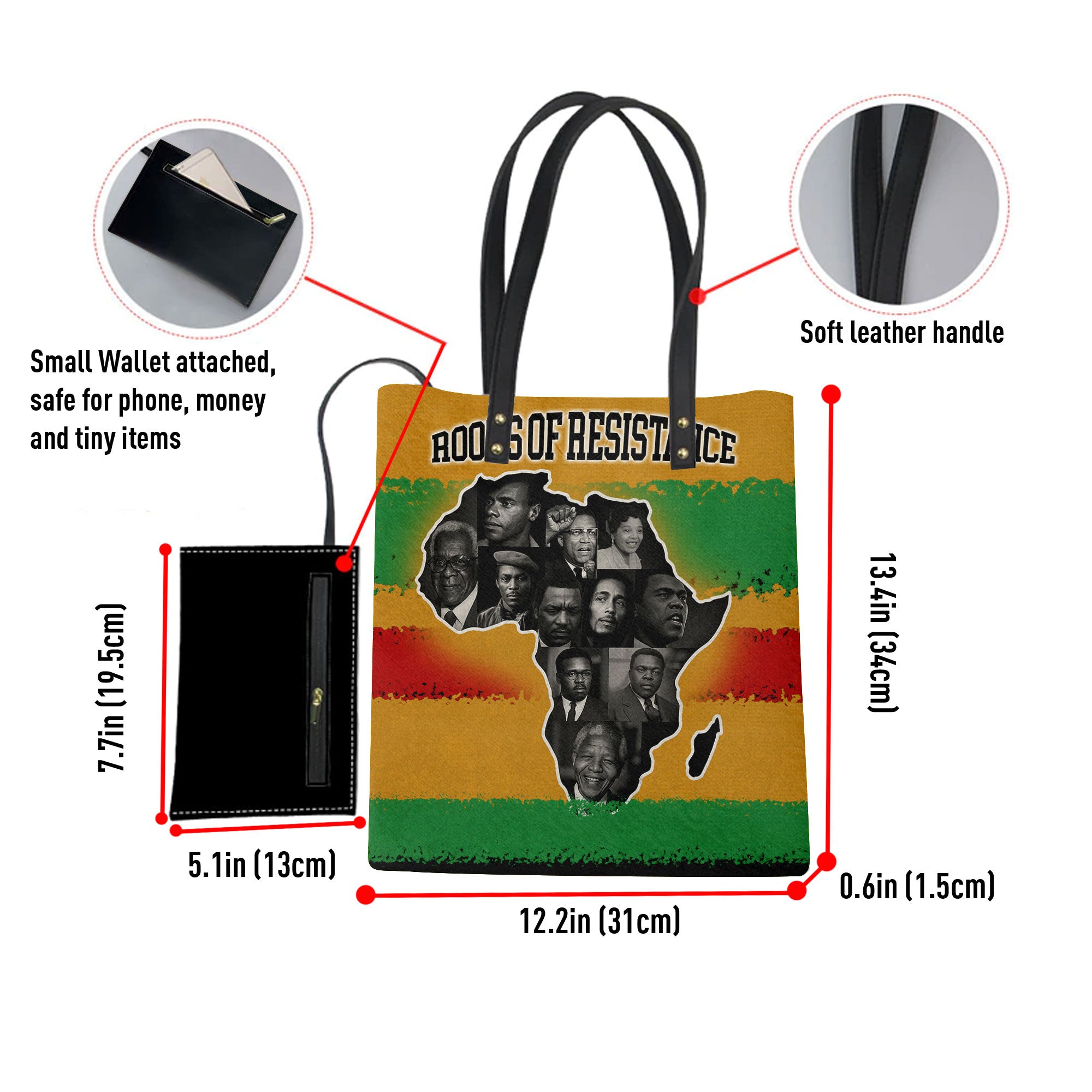 Roots of Resistance Leather Ordinary Tote Bag