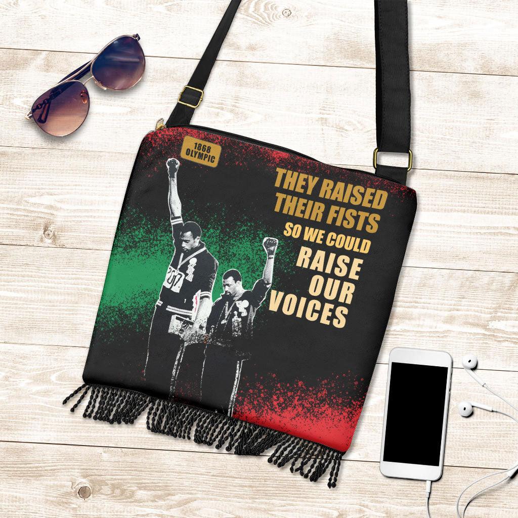They Raised Their Fists Boho Handbag