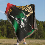 They Raised Their Fists Jacquard Woven Blanket