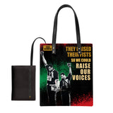 They Raised Their Fists Leather Ordinary Tote Bag