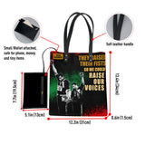 They Raised Their Fists Leather Ordinary Tote Bag